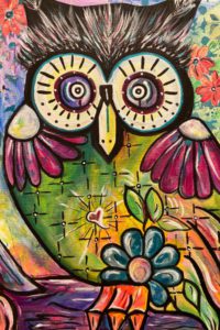 Funky Owl Postcard
