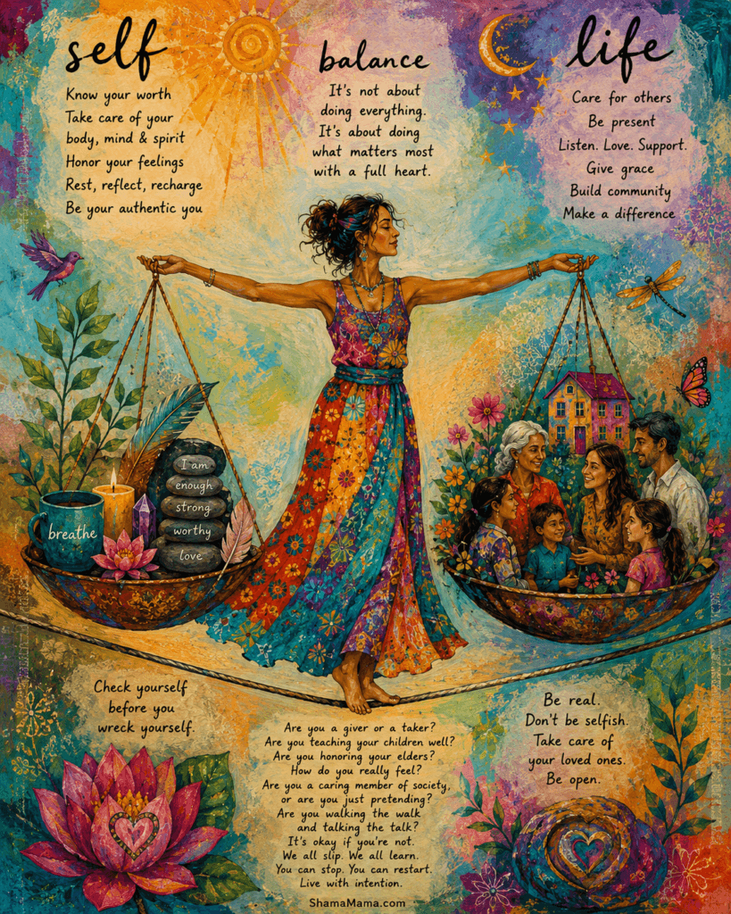 Self Life Balance art graphic